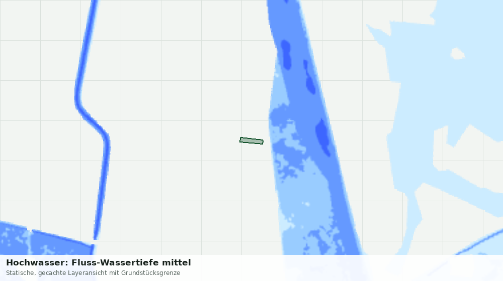 Statische Kartenansicht: Hochwasser: Fluss-Wassertiefe mittel