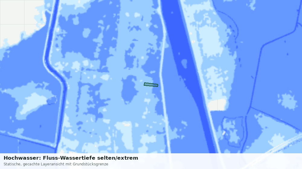 Statische Kartenansicht: Hochwasser: Fluss-Wassertiefe selten/extrem
