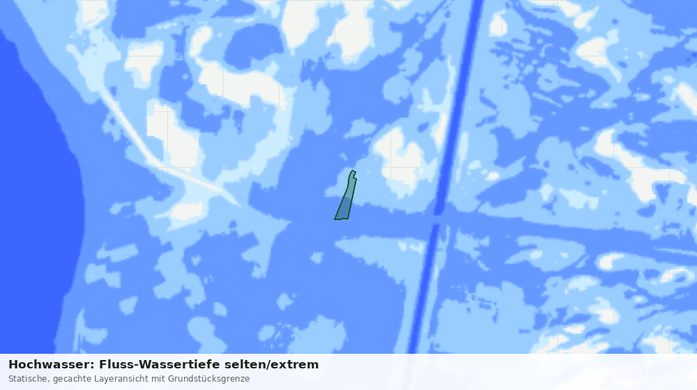 Statische Kartenansicht: Hochwasser: Fluss-Wassertiefe selten/extrem