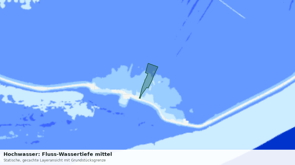 Statische Kartenansicht: Hochwasser: Fluss-Wassertiefe mittel