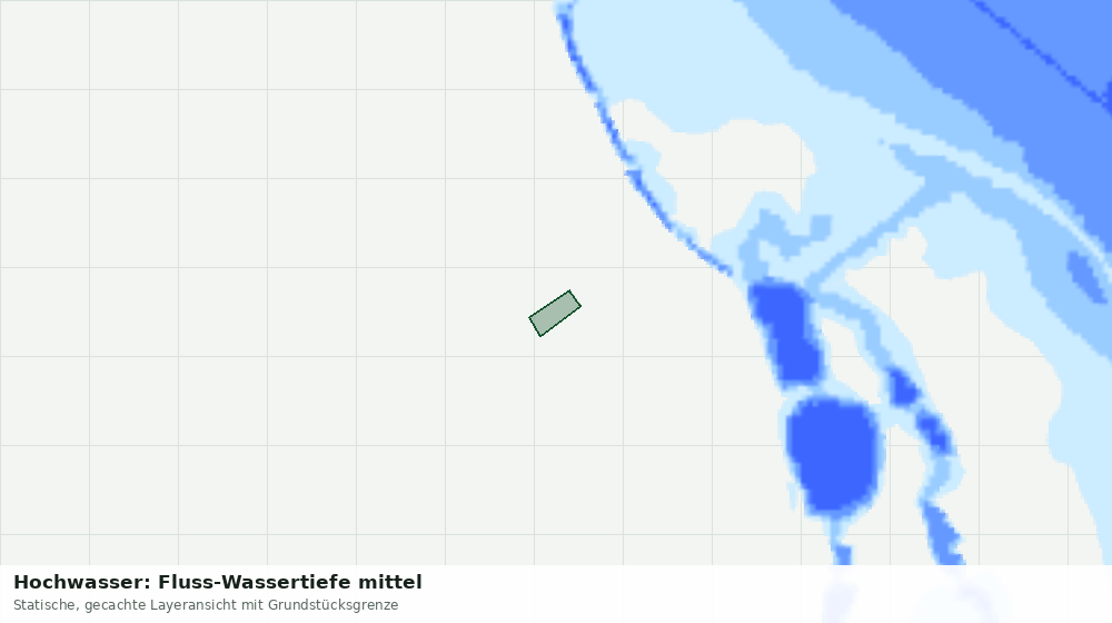 Statische Kartenansicht: Hochwasser: Fluss-Wassertiefe mittel
