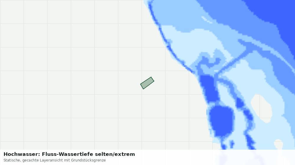 Statische Kartenansicht: Hochwasser: Fluss-Wassertiefe selten/extrem