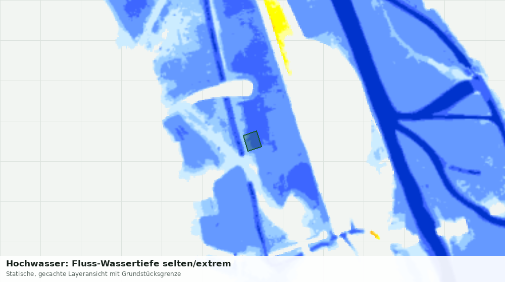 Statische Kartenansicht: Hochwasser: Fluss-Wassertiefe selten/extrem