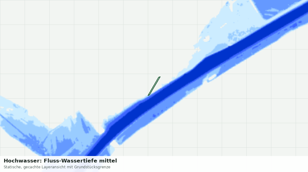 Statische Kartenansicht: Hochwasser: Fluss-Wassertiefe mittel