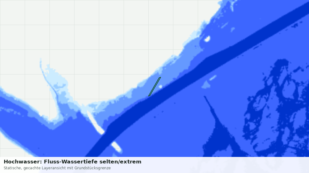 Statische Kartenansicht: Hochwasser: Fluss-Wassertiefe selten/extrem