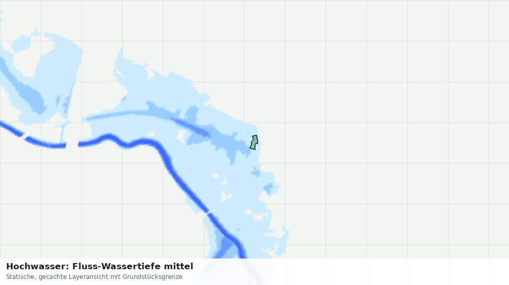 Statische Kartenansicht: Hochwasser: Fluss-Wassertiefe mittel