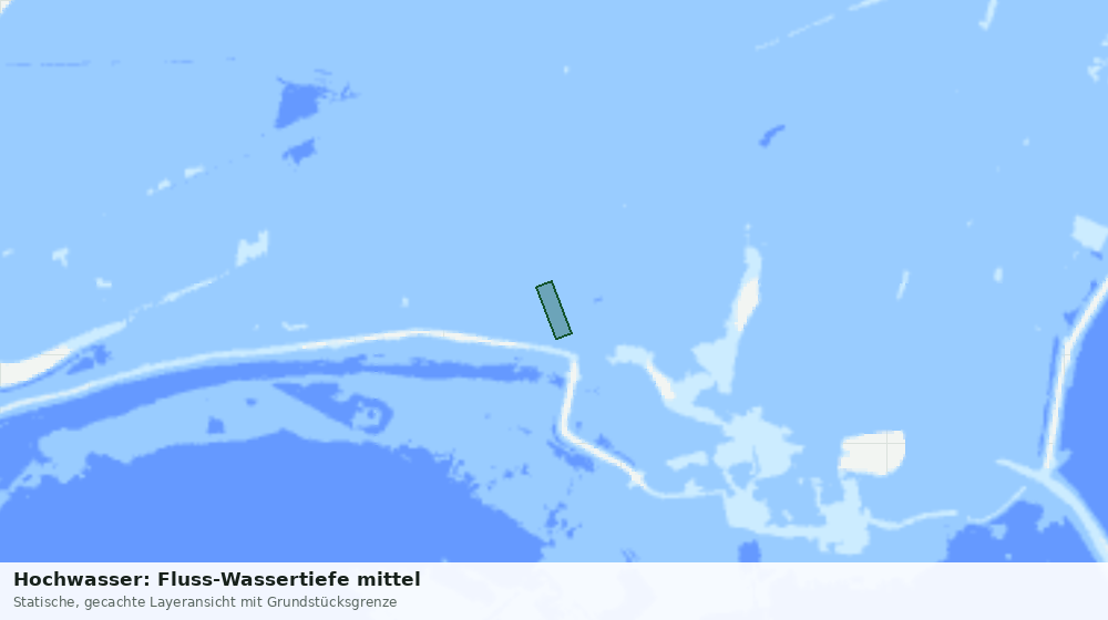 Statische Kartenansicht: Hochwasser: Fluss-Wassertiefe mittel