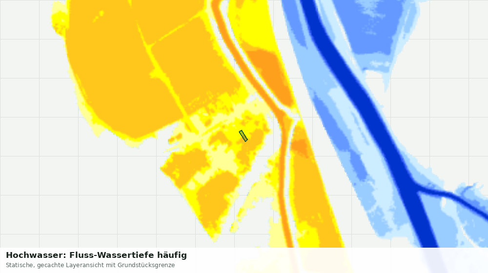 Statische Kartenansicht: Hochwasser: Fluss-Wassertiefe häufig