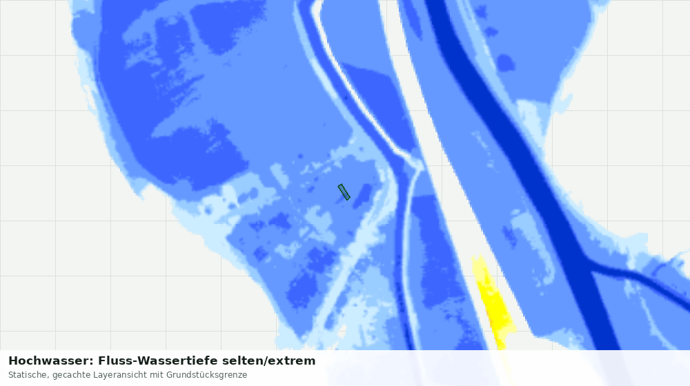 Statische Kartenansicht: Hochwasser: Fluss-Wassertiefe selten/extrem