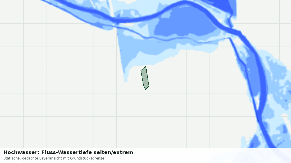 Statische Kartenansicht: Hochwasser: Fluss-Wassertiefe selten/extrem