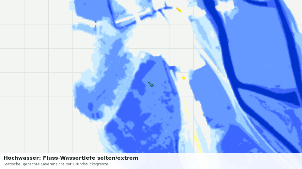 Statische Kartenansicht: Hochwasser: Fluss-Wassertiefe selten/extrem