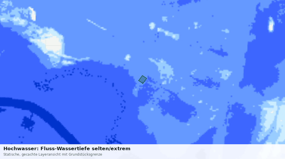 Statische Kartenansicht: Hochwasser: Fluss-Wassertiefe selten/extrem