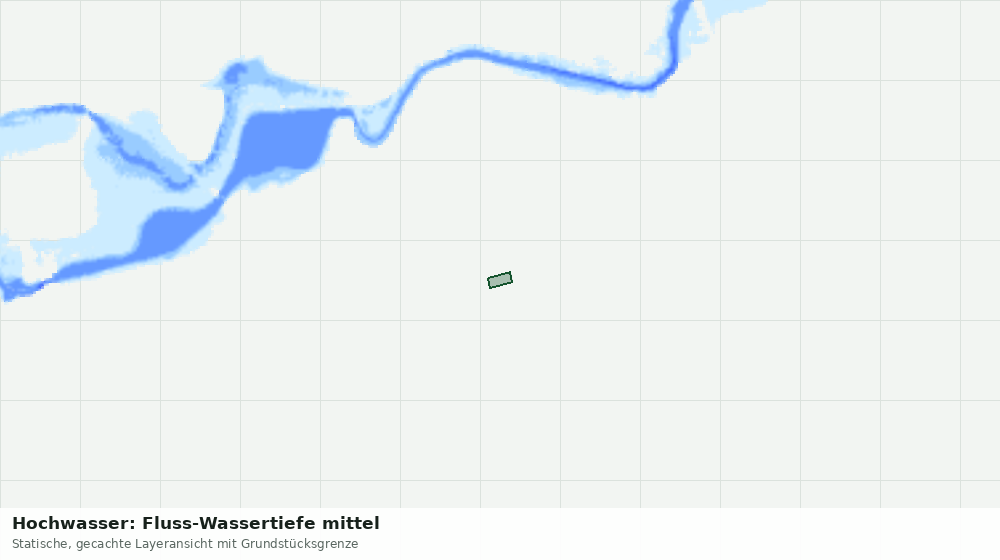Statische Kartenansicht: Hochwasser: Fluss-Wassertiefe mittel