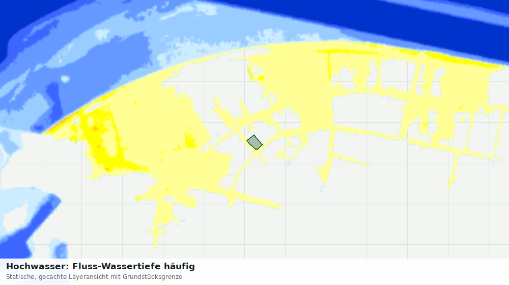 Statische Kartenansicht: Hochwasser: Fluss-Wassertiefe häufig