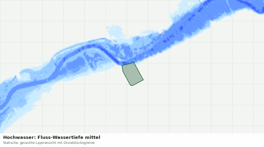 Statische Kartenansicht: Hochwasser: Fluss-Wassertiefe mittel