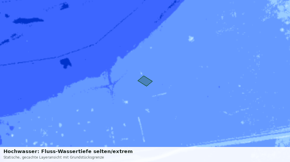 Statische Kartenansicht: Hochwasser: Fluss-Wassertiefe selten/extrem