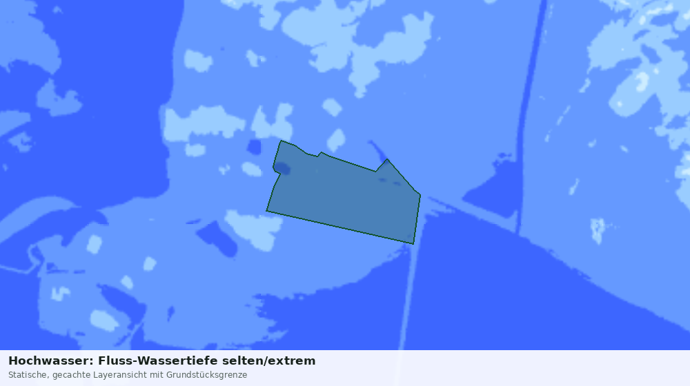Statische Kartenansicht: Hochwasser: Fluss-Wassertiefe selten/extrem