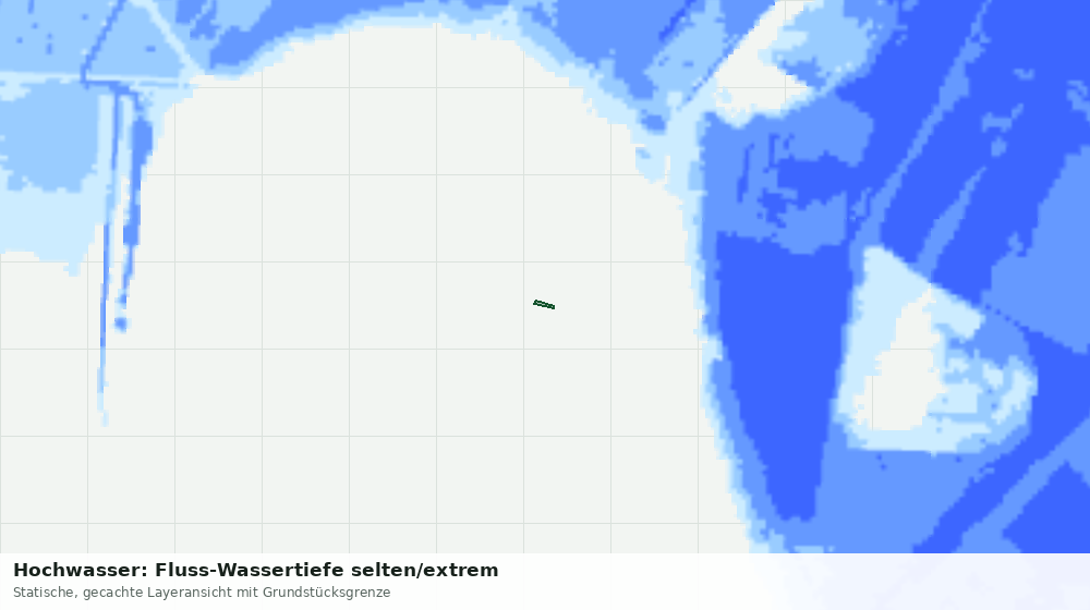 Statische Kartenansicht: Hochwasser: Fluss-Wassertiefe selten/extrem