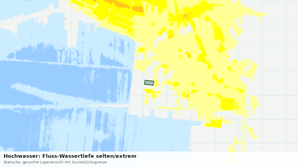 Statische Kartenansicht: Hochwasser: Fluss-Wassertiefe selten/extrem