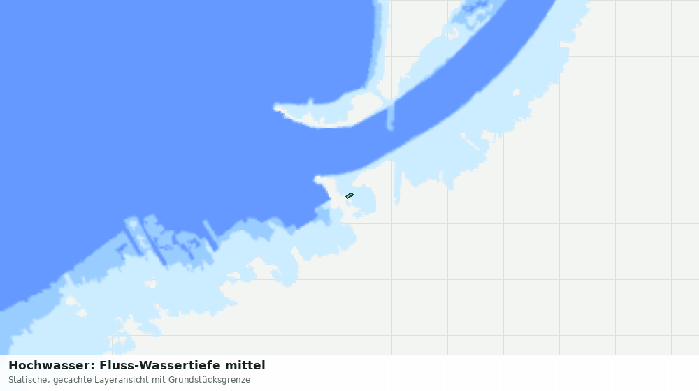 Statische Kartenansicht: Hochwasser: Fluss-Wassertiefe mittel