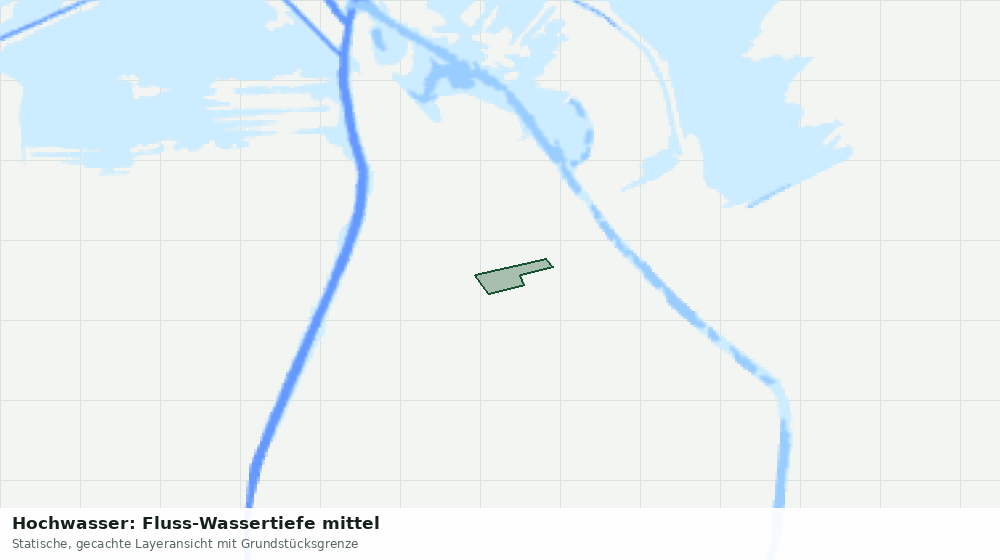 Statische Kartenansicht: Hochwasser: Fluss-Wassertiefe mittel