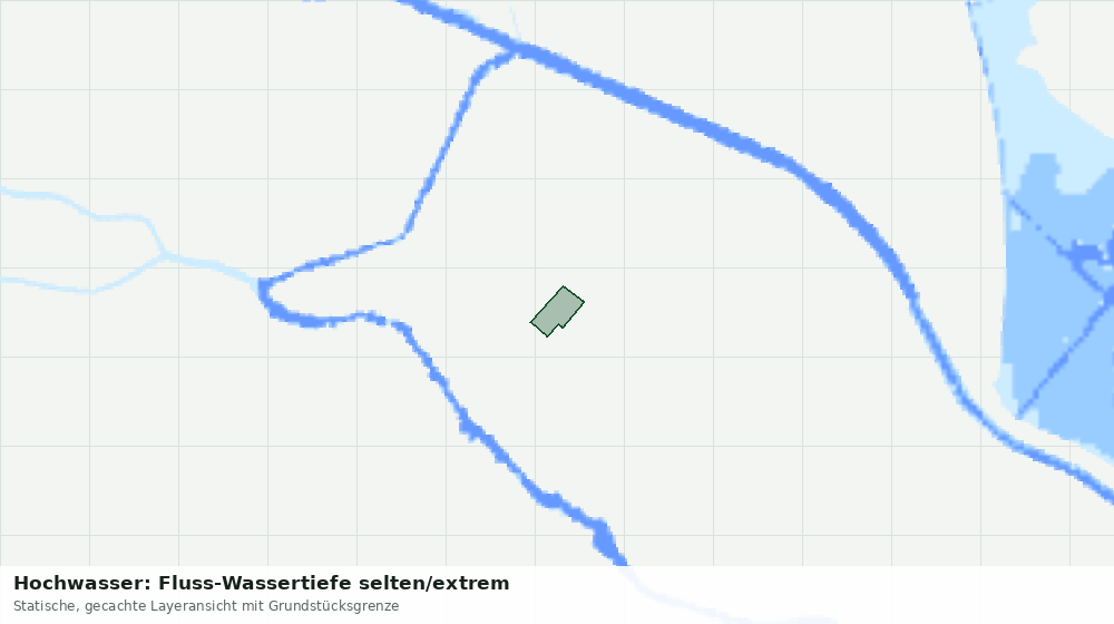 Statische Kartenansicht: Hochwasser: Fluss-Wassertiefe selten/extrem