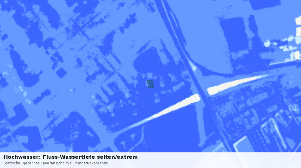 Statische Kartenansicht: Hochwasser: Fluss-Wassertiefe selten/extrem