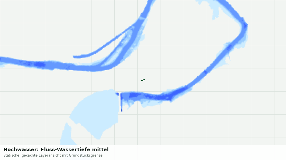 Statische Kartenansicht: Hochwasser: Fluss-Wassertiefe mittel