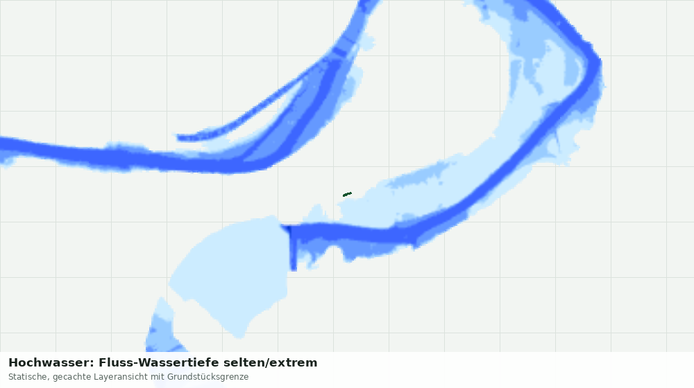 Statische Kartenansicht: Hochwasser: Fluss-Wassertiefe selten/extrem