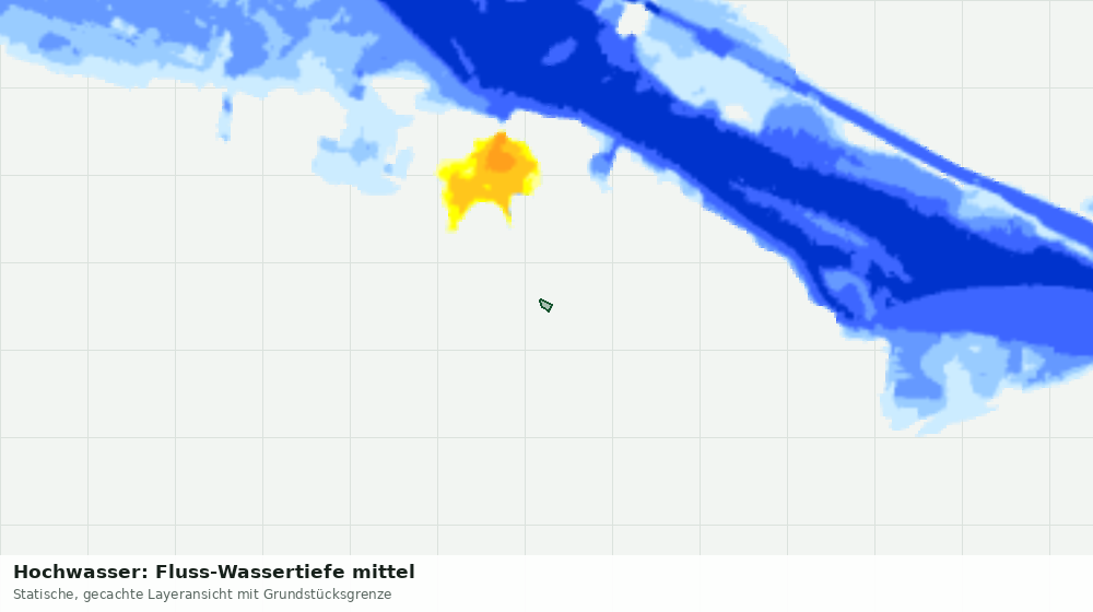Statische Kartenansicht: Hochwasser: Fluss-Wassertiefe mittel