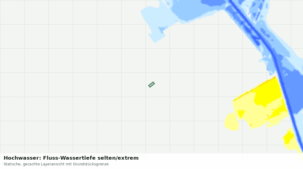Statische Kartenansicht: Hochwasser: Fluss-Wassertiefe selten/extrem