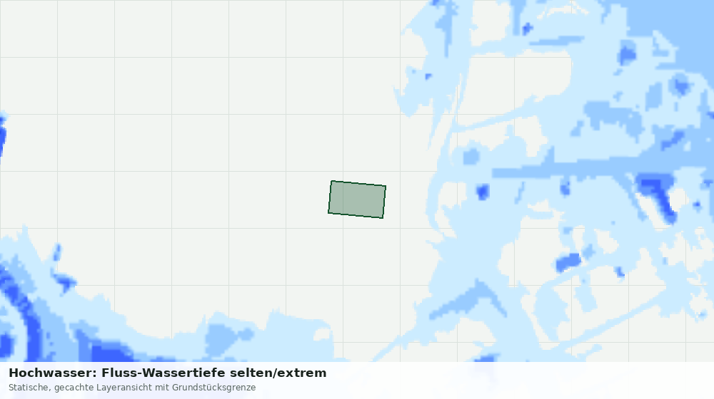 Statische Kartenansicht: Hochwasser: Fluss-Wassertiefe selten/extrem
