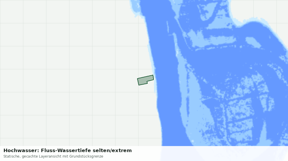 Statische Kartenansicht: Hochwasser: Fluss-Wassertiefe selten/extrem