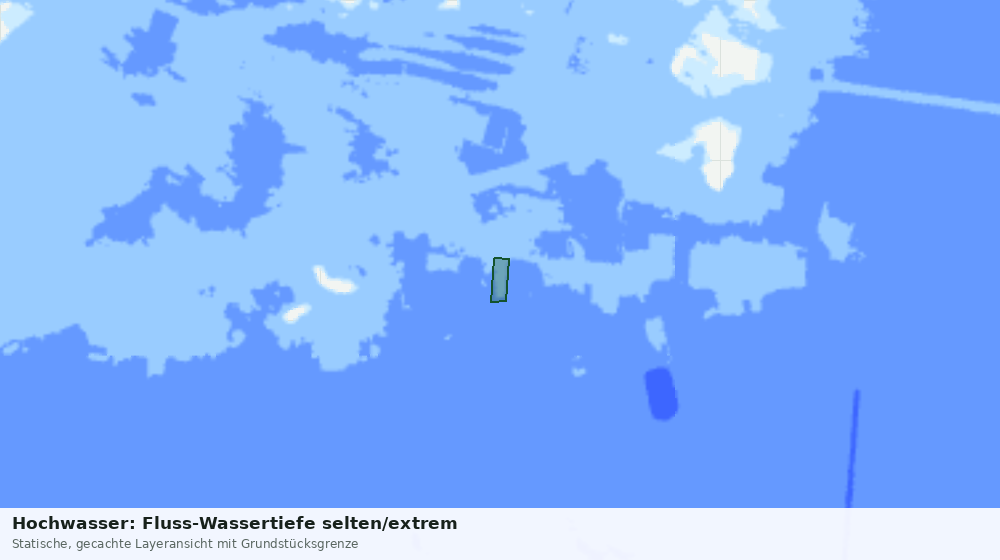 Statische Kartenansicht: Hochwasser: Fluss-Wassertiefe selten/extrem