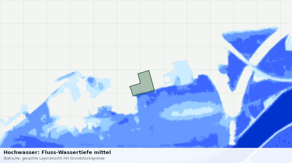 Statische Kartenansicht: Hochwasser: Fluss-Wassertiefe mittel