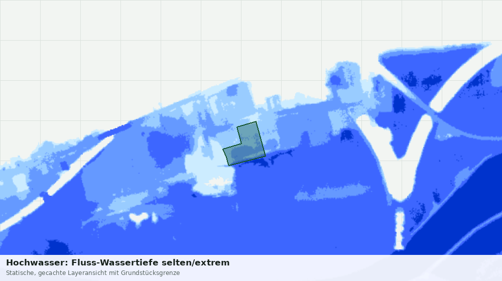 Statische Kartenansicht: Hochwasser: Fluss-Wassertiefe selten/extrem
