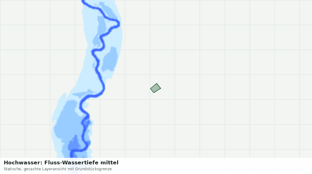 Statische Kartenansicht: Hochwasser: Fluss-Wassertiefe mittel