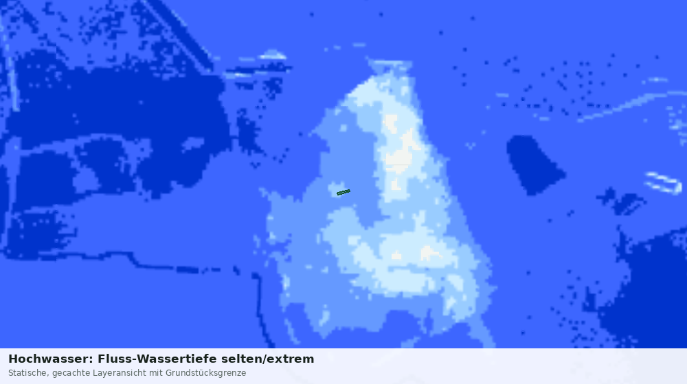 Statische Kartenansicht: Hochwasser: Fluss-Wassertiefe selten/extrem