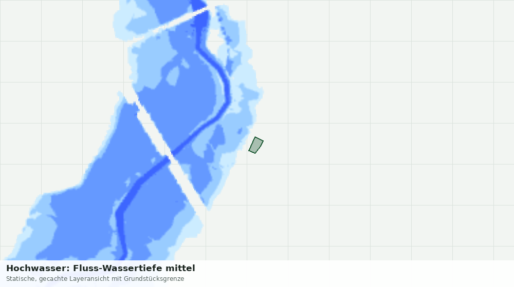 Statische Kartenansicht: Hochwasser: Fluss-Wassertiefe mittel