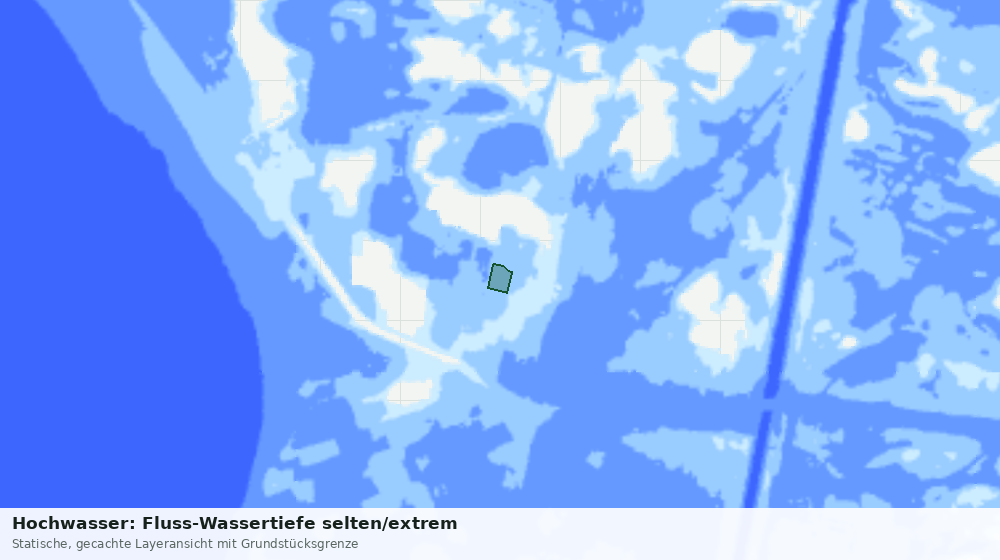 Statische Kartenansicht: Hochwasser: Fluss-Wassertiefe selten/extrem