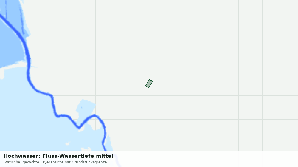 Statische Kartenansicht: Hochwasser: Fluss-Wassertiefe mittel