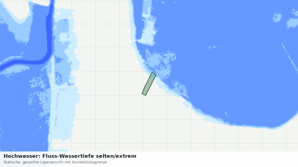 Statische Kartenansicht: Hochwasser: Fluss-Wassertiefe selten/extrem