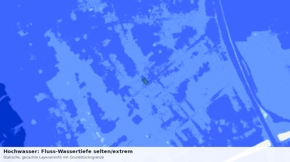 Statische Kartenansicht: Hochwasser: Fluss-Wassertiefe selten/extrem