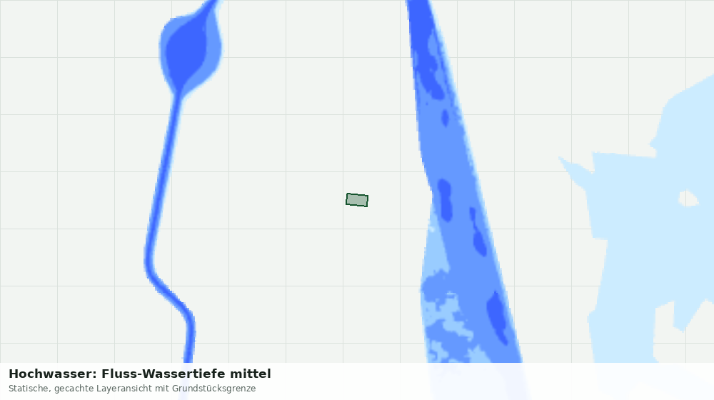 Statische Kartenansicht: Hochwasser: Fluss-Wassertiefe mittel
