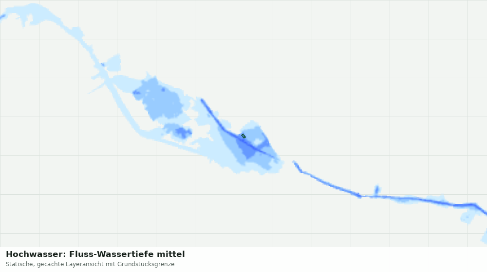 Statische Kartenansicht: Hochwasser: Fluss-Wassertiefe mittel