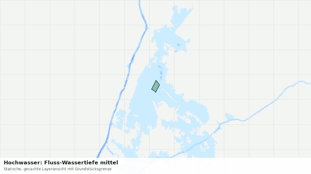 Statische Kartenansicht: Hochwasser: Fluss-Wassertiefe mittel