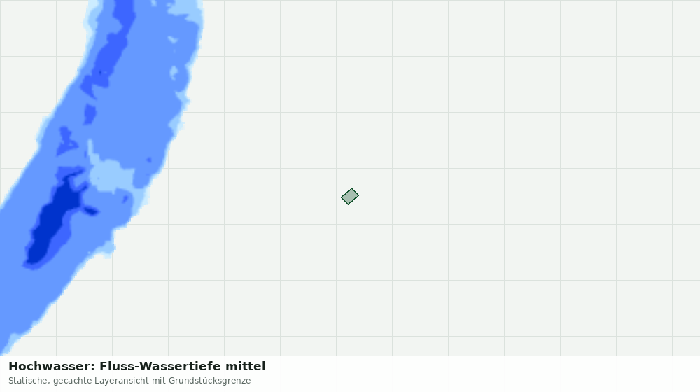 Statische Kartenansicht: Hochwasser: Fluss-Wassertiefe mittel