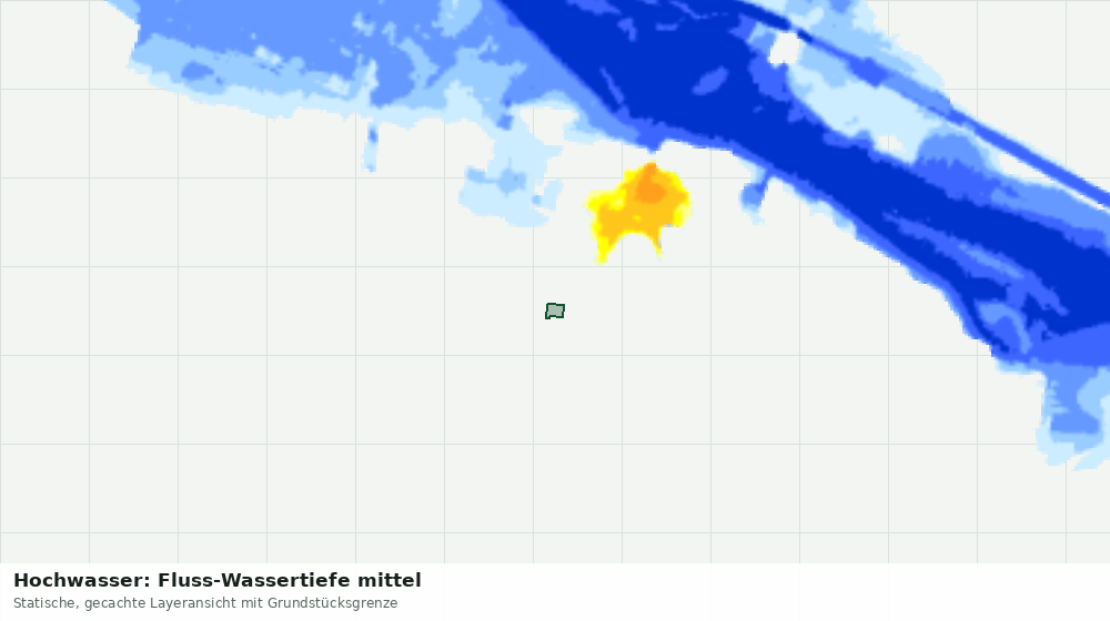 Statische Kartenansicht: Hochwasser: Fluss-Wassertiefe mittel