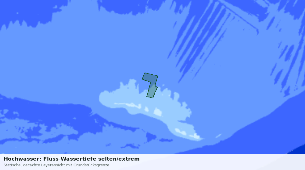 Statische Kartenansicht: Hochwasser: Fluss-Wassertiefe selten/extrem