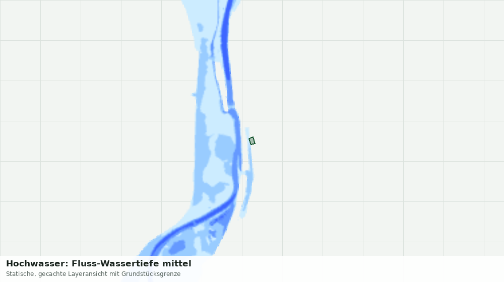 Statische Kartenansicht: Hochwasser: Fluss-Wassertiefe mittel